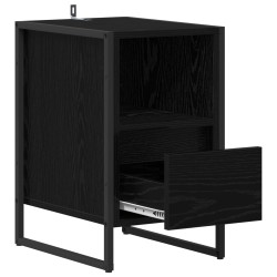 Table de chevet Chêne noir 39,5 x 30 x 50 cm Bois d'ingénierie 629360629360