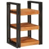 Table de chevet 2 pcs Marron et Noir Bois d'acacia massif 629362629362