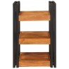 Table de chevet 2 pcs Marron et Noir Bois d'acacia massif 629362629362