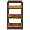 Table de chevet 2 pcs Marron et Noir Bois d'acacia massif 629362629362