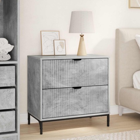 Table de chevet Gris béton 63,5 x 36 x 61 cm Bois d'ingénierie 629363629363