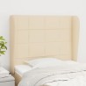 Tête de lit avec oreilles Crème 103x23x118/128 cm Tissu 629365629365