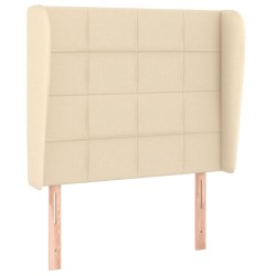 Tête de lit avec oreilles Crème 103x23x118/128 cm Tissu 629365629365