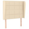 Tête de lit avec oreilles Crème 103x23x118/128 cm Tissu 629365629365