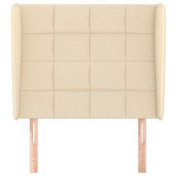 Tête de lit avec oreilles Crème 103x23x118/128 cm Tissu 629365629365
