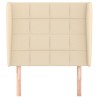Tête de lit avec oreilles Crème 103x23x118/128 cm Tissu 629365629365