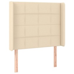Tête de lit avec oreilles Crème 103x16x118/128 cm Tissu 629366629366