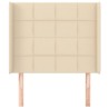 Tête de lit avec oreilles Crème 103x16x118/128 cm Tissu 629366629366