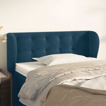 Tête de lit avec oreilles Bleu foncé 93x23x78/88 cm Velours 629367629367
