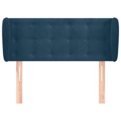 Tête de lit avec oreilles Bleu foncé 93x23x78/88 cm Velours 629367629367