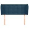Tête de lit avec oreilles Bleu foncé 93x23x78/88 cm Velours 629367629367