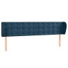 Tête de lit avec oreilles Bleu foncé 203x23x78/88 cm Velours 629369629369