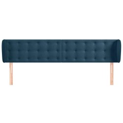 Tête de lit avec oreilles Bleu foncé 203x23x78/88 cm Velours 629369629369