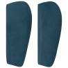 Tête de lit avec oreilles Bleu foncé 203x23x78/88 cm Velours 629369629369