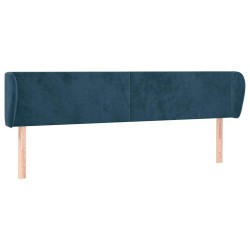 Tête de lit avec oreilles Bleu foncé 203x23x78/88 cm Velours 629370629370