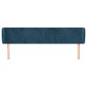 Tête de lit avec oreilles Bleu foncé 203x23x78/88 cm Velours 629370629370