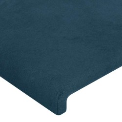 Tête de lit avec oreilles Bleu foncé 203x23x78/88 cm Velours 629370629370