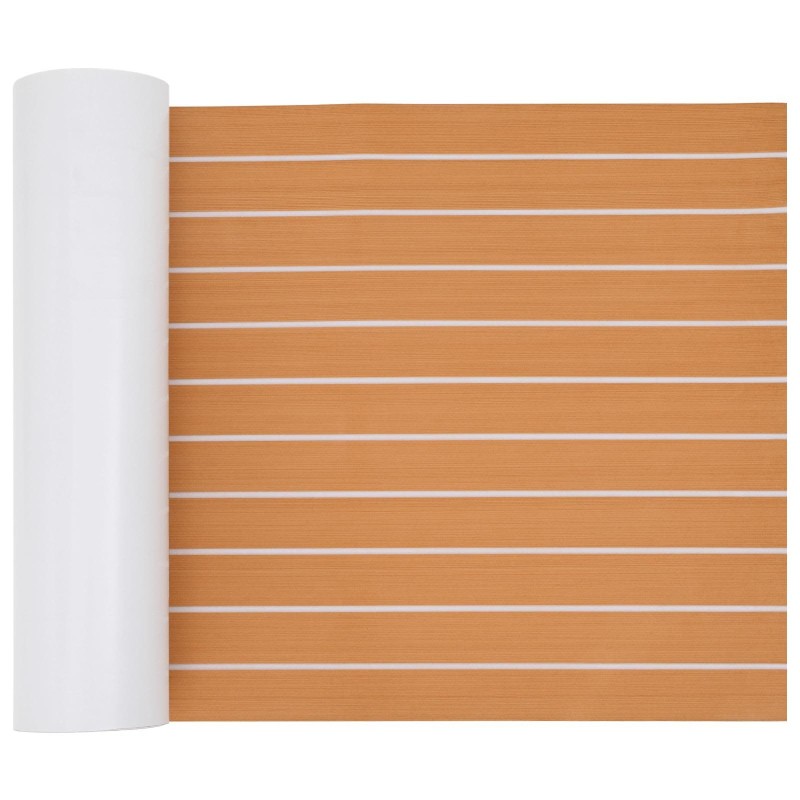 Tapis de bateau Rayé Marron et blanc 240 x 60 cm EVA 629372629372