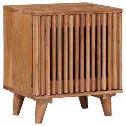Table de chevet faite main Marron Teck 40 x 30 x 45 cm 629373629373