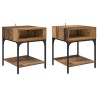 Table de chevet 2 pcs Bois ancien 40 x 40 x 50 cm 629376629376