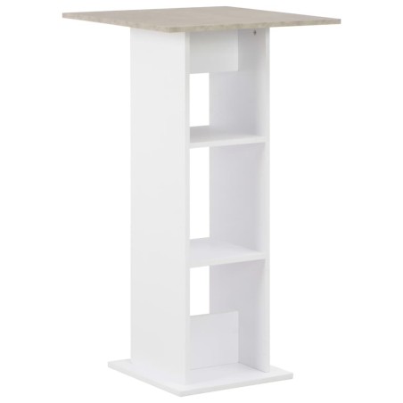 Table de bar Blanc et béton 60x60x110 cm 629377629377