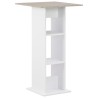 Table de bar Blanc et béton 60x60x110 cm 629377629377