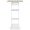 Table de bar Blanc et béton 60x60x110 cm 629377629377