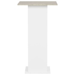 Table de bar Blanc et béton 60x60x110 cm 629377629377