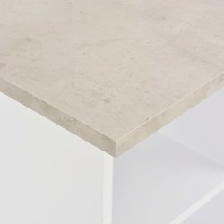 Table de bar Blanc et béton 60x60x110 cm 629377629377