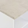 Table de bar Blanc et béton 60x60x110 cm 629377629377