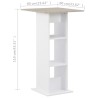 Table de bar Blanc et béton 60x60x110 cm 629377629377