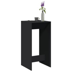 Table de bar noir 51x50x103,5 cm bois d'ingénierie 629378629378