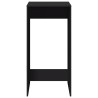 Table de bar noir 51x50x103,5 cm bois d'ingénierie 629378629378