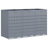 Rangement de poubelle à roulettes pour 3 poubelles Gris clair 629380629380