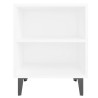 Tables de chevet avec pieds en métal 2 pcs blanc 40x30x50 cm 629383629383