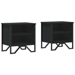 Tables de chevet 2 pcs noir 40x30x40 cm bois d'ingénierie 629384629384