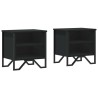 Tables de chevet 2 pcs noir 40x30x40 cm bois d'ingénierie 629384629384