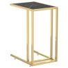 Table d'appoint ordinateur Marbre noir 50x35x65 cm Verre trempé 629385629385