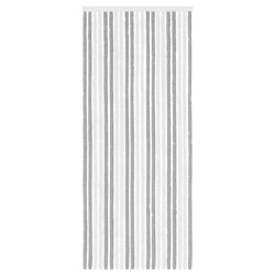 Rideau anti-insectes en chenille Gris et blanc 90 x 220 cm 629386629386