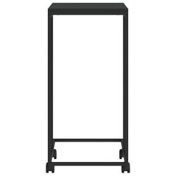 Table d'appoint avec roues Noir 40x30x63,5 cm Bois d'ingénierie 629391629391