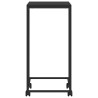 Table d'appoint avec roues Noir 40x30x63,5 cm Bois d'ingénierie 629391629391