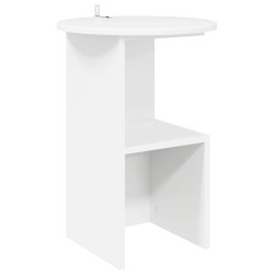 Table d'appoint Blanc Ø 39,5 x 55 cm Bois d'ingénierie 629393629393