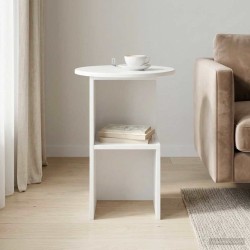 Table d'appoint Blanc Ø 39,5 x 55 cm Bois d'ingénierie 629393629393