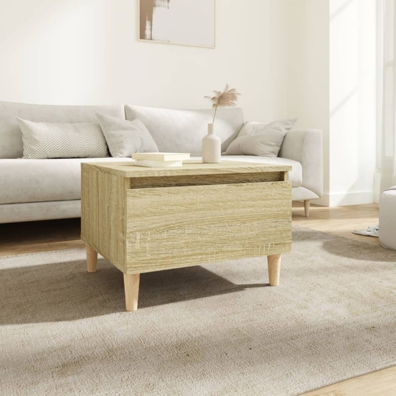 Table d'appoint Chêne sonoma 50x46x35 cm Bois d'ingénierie 629395629395