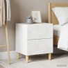 Table de chevet 2 pcs Blanc brillant 43 x 34,5 x 50 cm 629396629396