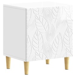 Table de chevet 2 pcs Blanc brillant 43 x 34,5 x 50 cm 629396629396