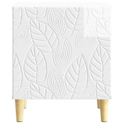 Table de chevet 2 pcs Blanc brillant 43 x 34,5 x 50 cm 629396629396