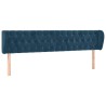 Tête de lit avec oreilles Bleu foncé 203x23x78/88 cm Velours 629397629397