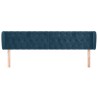 Tête de lit avec oreilles Bleu foncé 203x23x78/88 cm Velours 629397629397