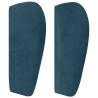 Tête de lit avec oreilles Bleu foncé 203x23x78/88 cm Velours 629397629397